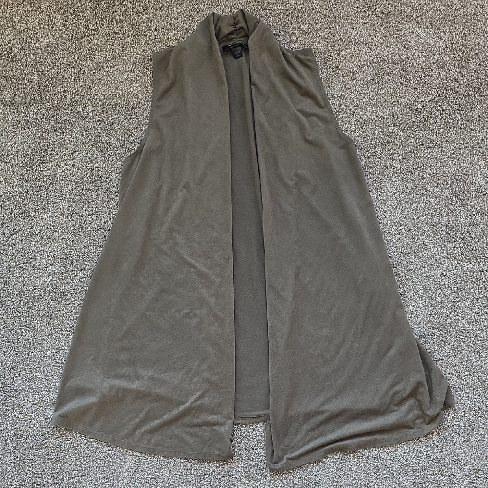 AB Studio Taupe Open Cardigan